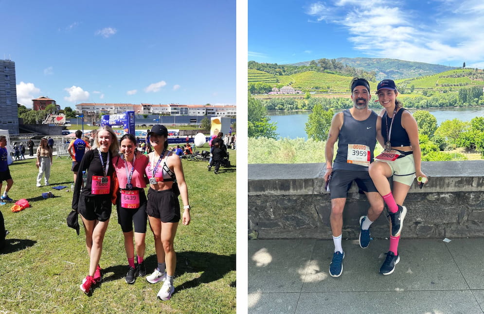 Post run, with friends at Maratona da Europa and Meia Maratona Douro Vinhateiro