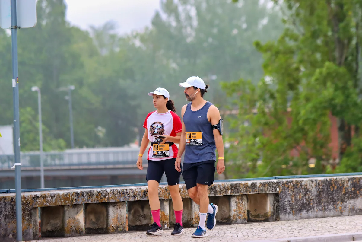 Cioga and I on our way to the marathon start line